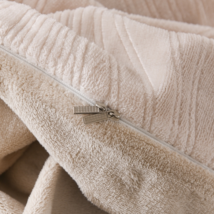 91家纺网 家纺一手货源 找家纺 米瑞娜 2025新款牛奶绒四件套 律动-奶杏