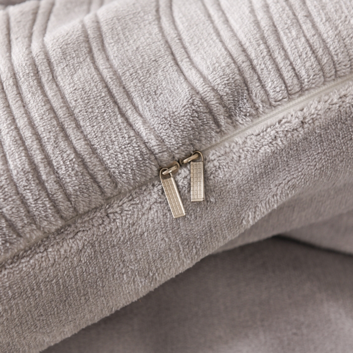 91家纺网 家纺一手货源 找家纺 米瑞娜 2025新款牛奶绒四件套 律动-浅灰