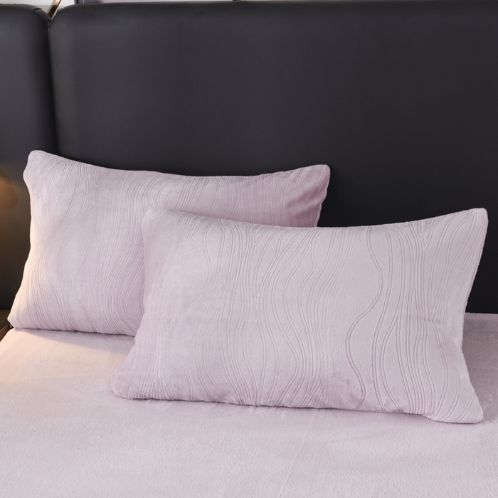 91家纺网 家纺一手货源 找家纺 米瑞娜 2025新款牛奶绒四件套 律动-香芋紫