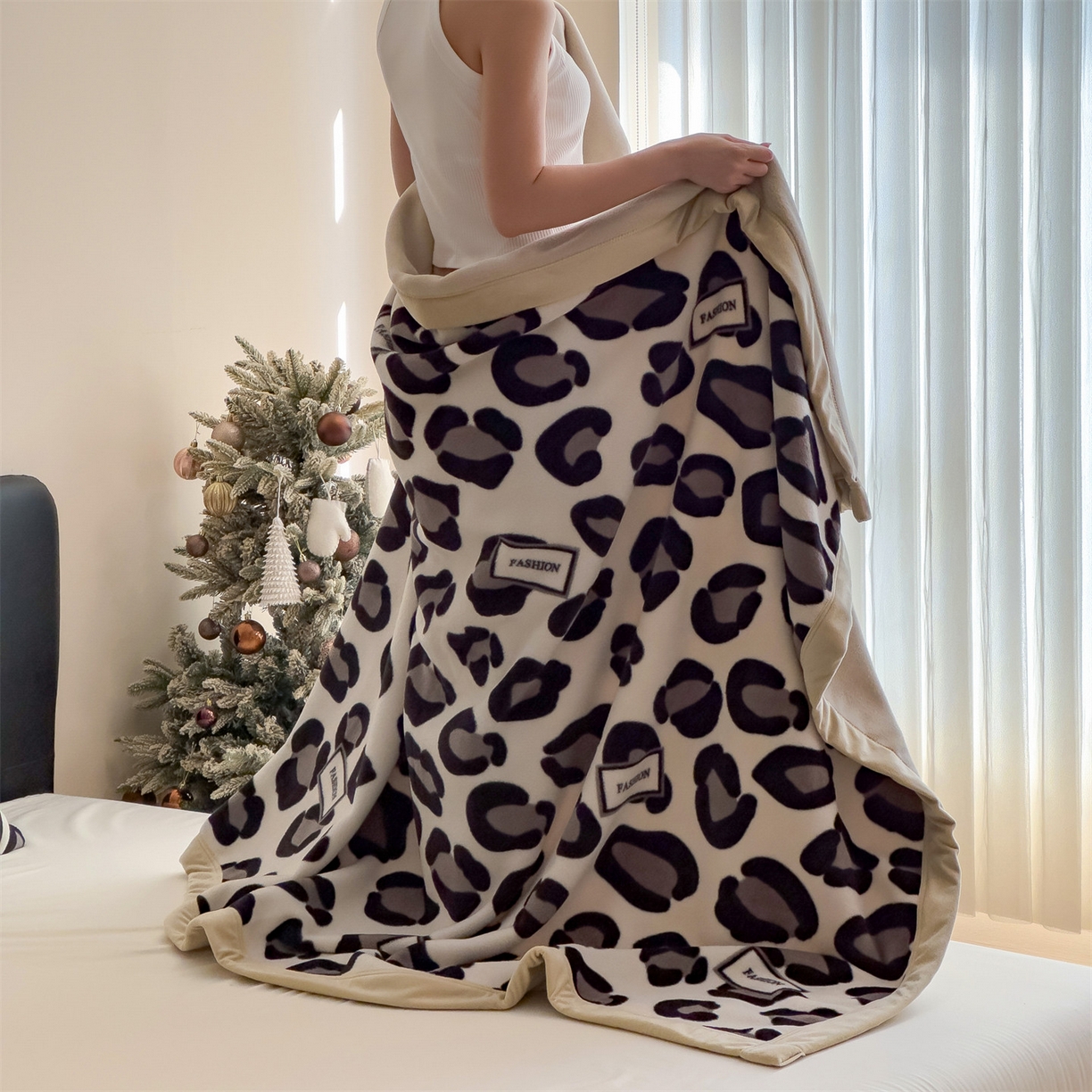 91家纺网 家纺一手货源 找家纺 （总）丝幔家纺 2025新款羊绵绒双层印花毛毯毯子