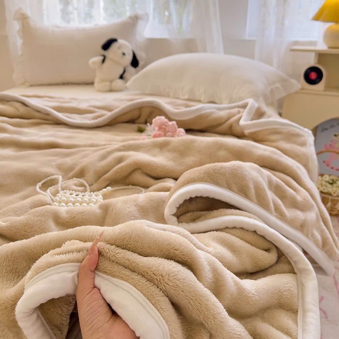 91家纺网 家纺一手货源 找家纺 启发 2025新款泡泡牛奶绒毛毯 泡泡茶咖