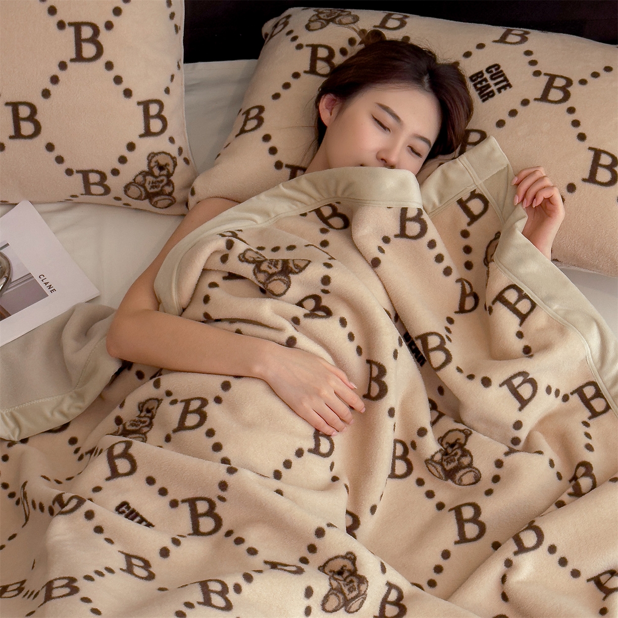 91家纺网 家纺一手货源 找家纺 （总）丝幔家纺 2025新款羊绵绒双层印花毛毯毯子