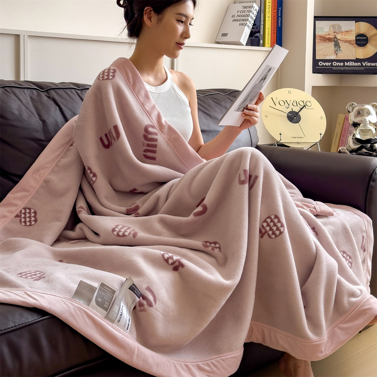 91家纺网 家纺一手货源 找家纺 丝幔家纺 2025新款羊绵绒双层印花毛毯毯子 七七之念