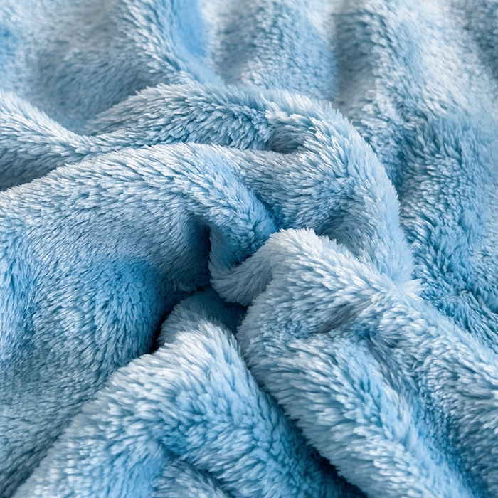 91家纺网 家纺一手货源 找家纺 启发 2025新款泡泡牛奶绒毛毯 泡泡牛仔蓝