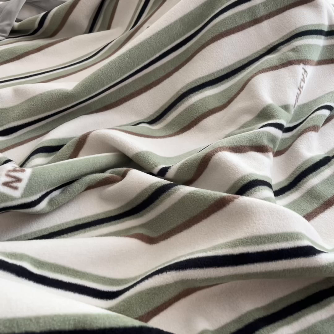 91家纺网 家纺一手货源 找家纺 丝幔家纺 2025新款羊绵绒双层印花毛毯毯子 落日漫游