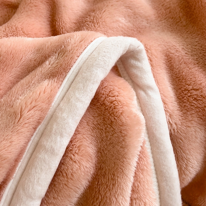 91家纺网 家纺一手货源 找家纺 启发 2025新款泡泡牛奶绒毛毯 泡泡桃粉