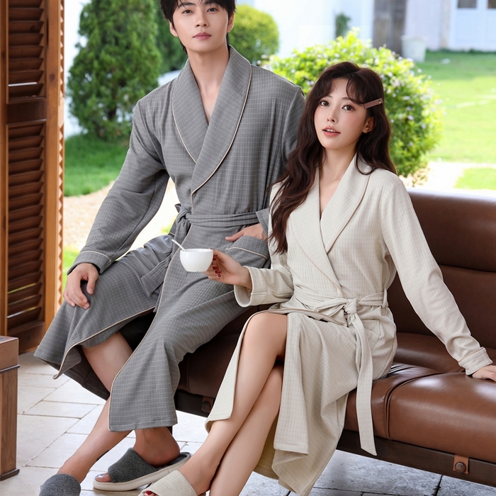 （總）洛蘭沙家居館 2025新款德絨綿竹加厚300克情侶睡衣男女款睡衣（睡袍款）