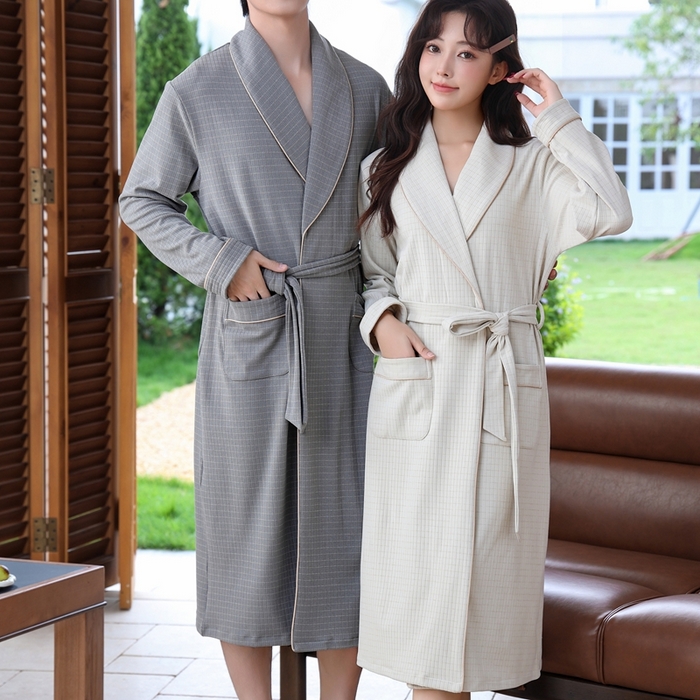 91家纺网 家纺一手货源 找家纺 （总）洛兰沙家居馆 2025新款德绒绵竹加厚300克情侣睡衣男女款睡衣（睡袍款）