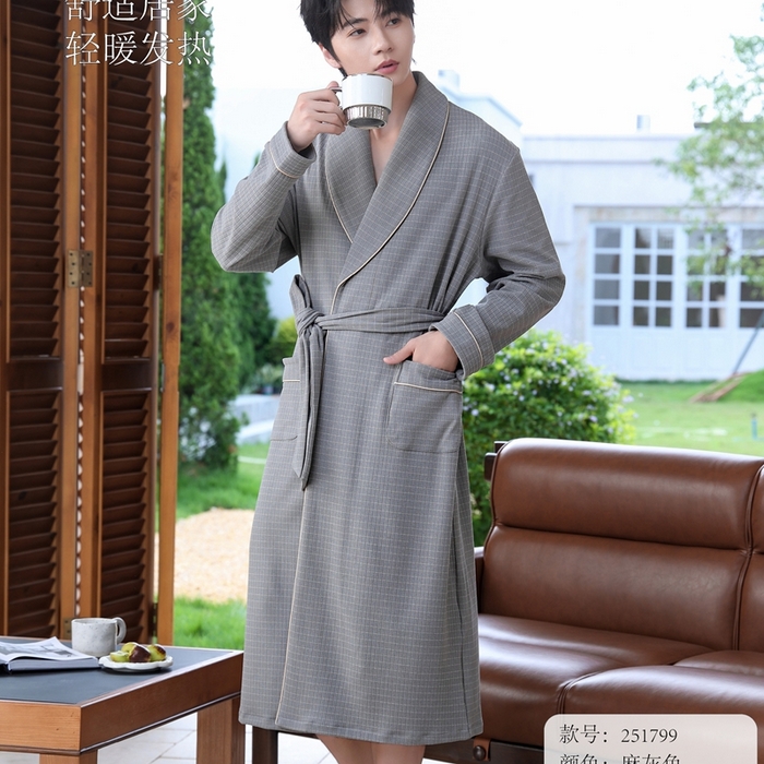 91家纺网 家纺一手货源 找家纺 洛兰沙家居馆 2025新款德绒绵竹加厚300克情侣睡衣男女款睡衣（睡袍款） 251799