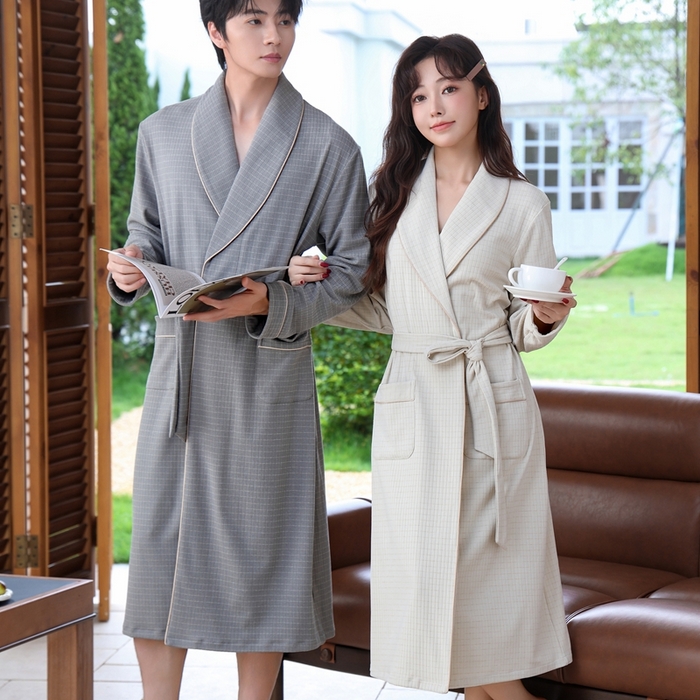 91家纺网 家纺一手货源 找家纺 洛兰沙家居馆 2025新款德绒绵竹加厚300克情侣睡衣男女款睡衣（睡袍款） 组合图 仅供参考不可下单