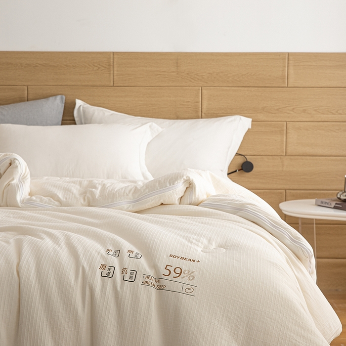 91家纺网 家纺一手货源 找家纺 （总）纪梵茜 2025新款59%大豆原棉被被子被芯场景二-豆朴