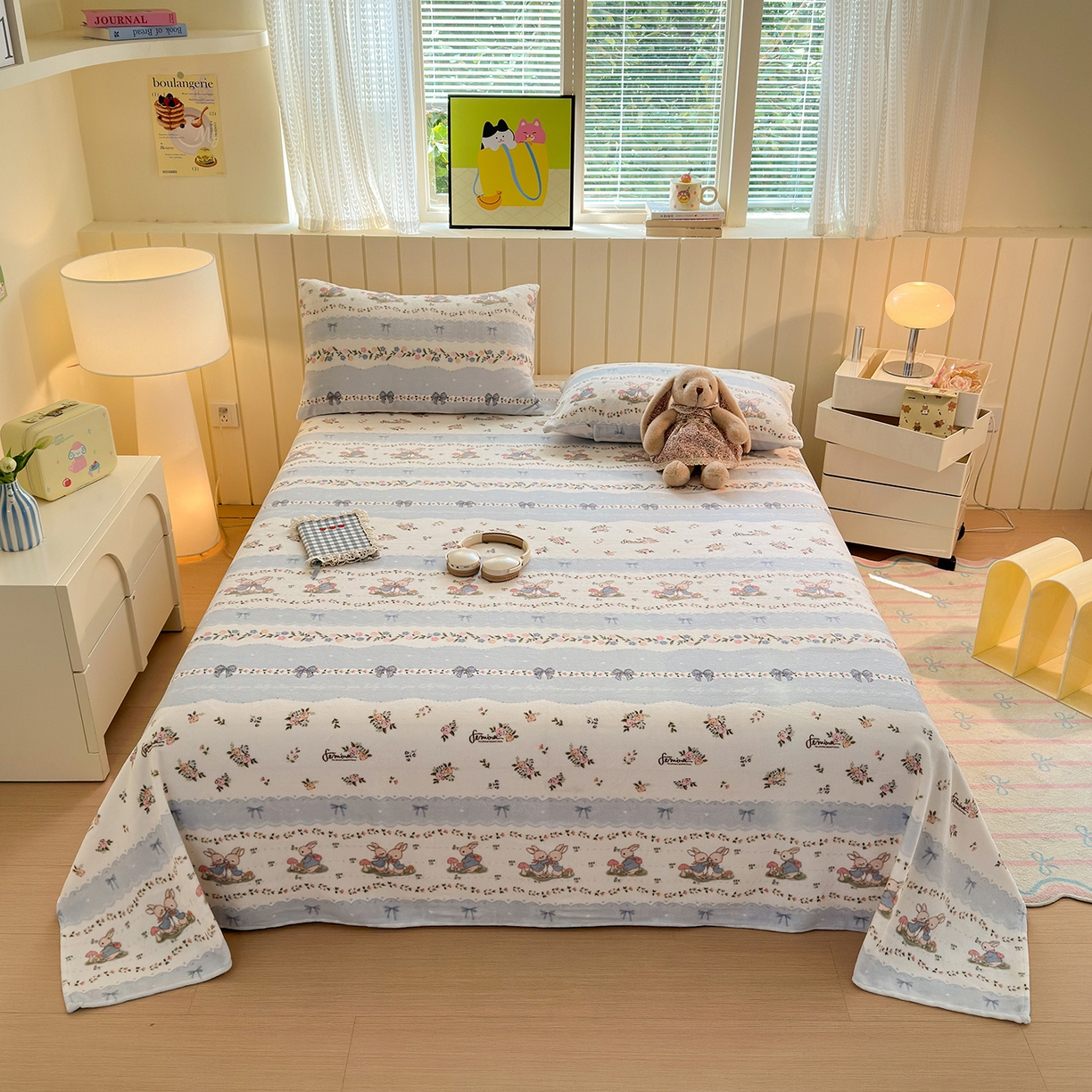 91家纺网 家纺一手货源 找家纺 （总）丽美人家纺 2025新款小版印花牛奶绒床单单床单床单单件