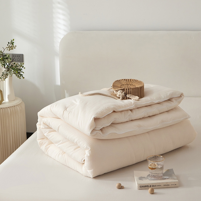 91家纺网 家纺一手货源 找家纺 （总）纪梵茜 2025新款59%大豆原棉被被子被芯场景一-豆朴