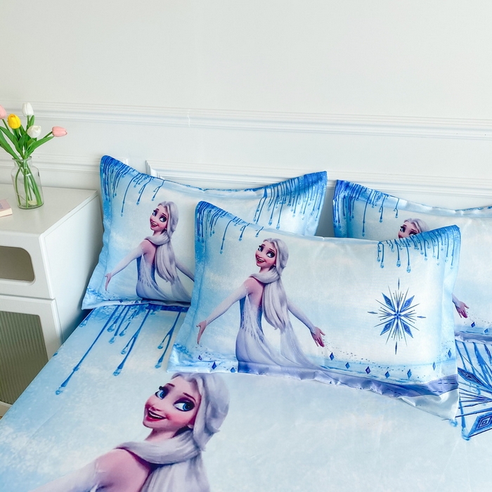 91家纺网 家纺一手货源 找家纺 一电 2025新款夏季卡通冰丝凉席床单床笠可水洗凉席床笠学生宿舍单人裸睡空调席子冰丝席枕套 女王