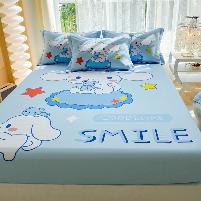 91家纺网 家纺一手货源 找家纺 一电 2025新款跨境电商卡通学生枕头套磨毛枕套 小熊玉桂狗