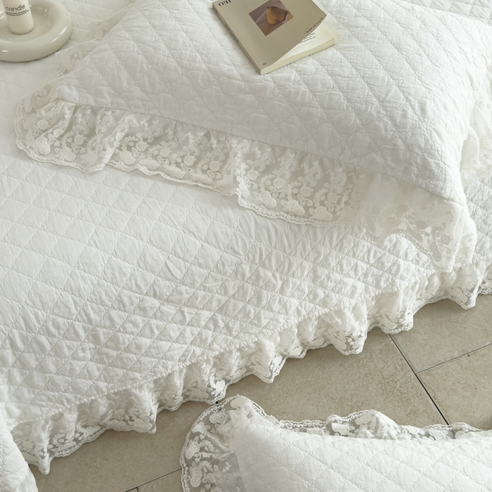 91家纺网 家纺一手货源 找家纺 上喜 2025新款六代砂洗床盖三件套+多功能夏被 奶油白