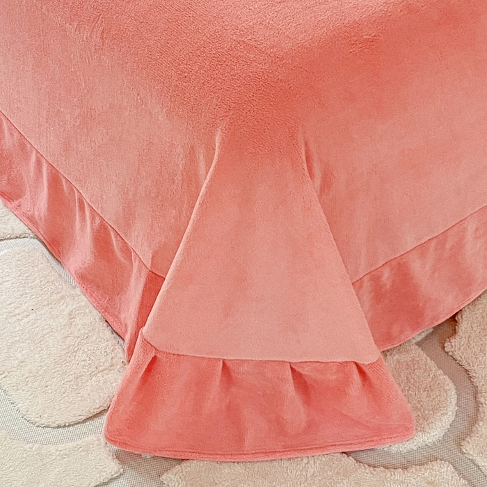 91家纺网 家纺一手货源 找家纺 斯卡诺家纺 2025小清新加厚高克重牛奶绒四件套网红直播爆款 爱心熊粉