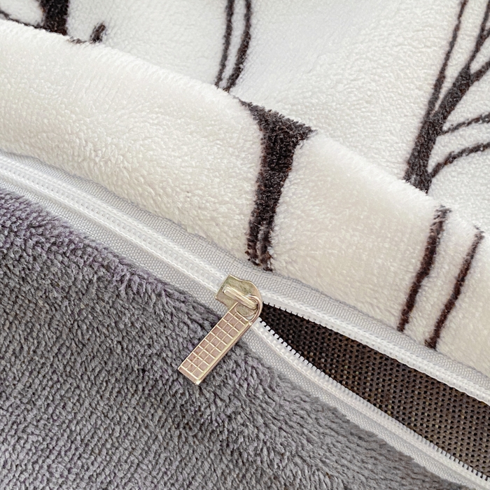 91家纺网 家纺一手货源 找家纺 斯卡诺家纺 2025小清新加厚高克重牛奶绒四件套网红直播爆款 黑白荷花