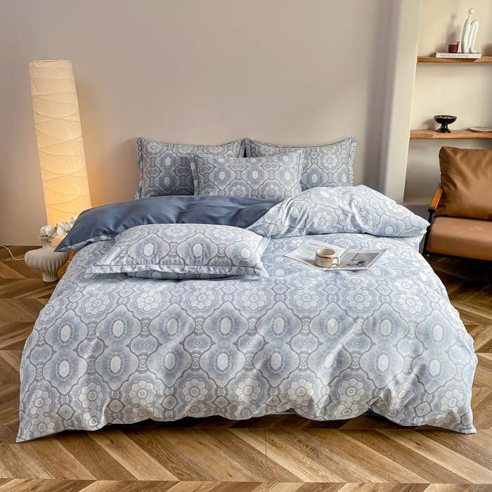 91家纺网 家纺一手货源 找家纺 （总）大吉 2025新款加厚活性喷气磨毛棉四件套被套床单床笠学生单人三件套