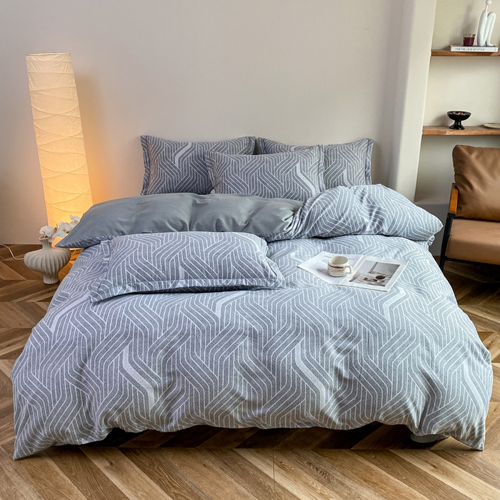 91家纺网 家纺一手货源 找家纺 （总）大吉 2025新款加厚活性喷气磨毛棉四件套被套床单床笠学生单人三件套