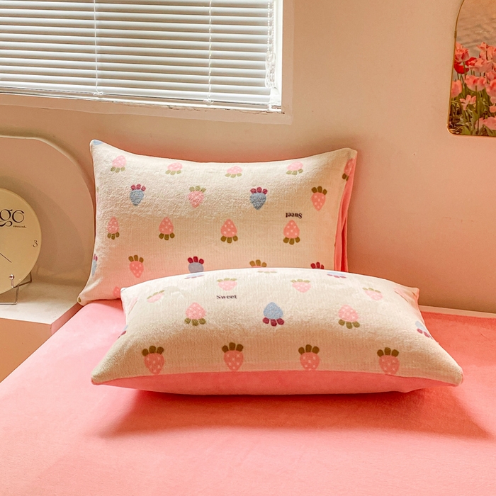 91家纺网 家纺一手货源 找家纺 斯卡诺家纺 2025小清新加厚高克重牛奶绒四件套网红直播爆款 萝卜