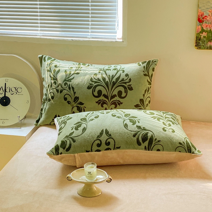 91家纺网 家纺一手货源 找家纺 斯卡诺家纺 2025小清新加厚高克重牛奶绒四件套网红直播爆款 绿野仙踪