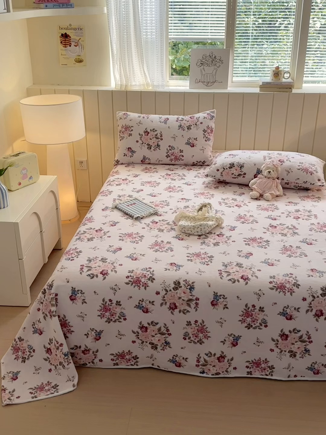 91家纺网 家纺一手货源 找家纺 丽美人家纺 2025新款小版印花牛奶绒床单单床单床单单件 春风沐歌