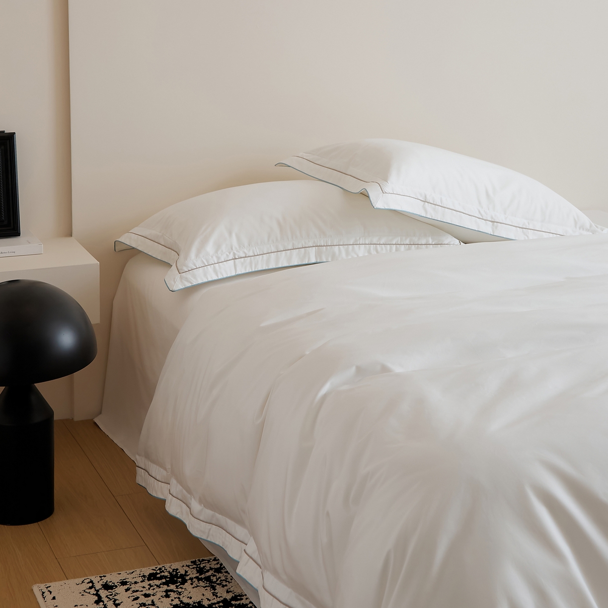 91家纺网 家纺一手货源 找家纺 EH家居 2025新款秋冬长绒棉全棉纯棉四件套-云锦 云锦-云白