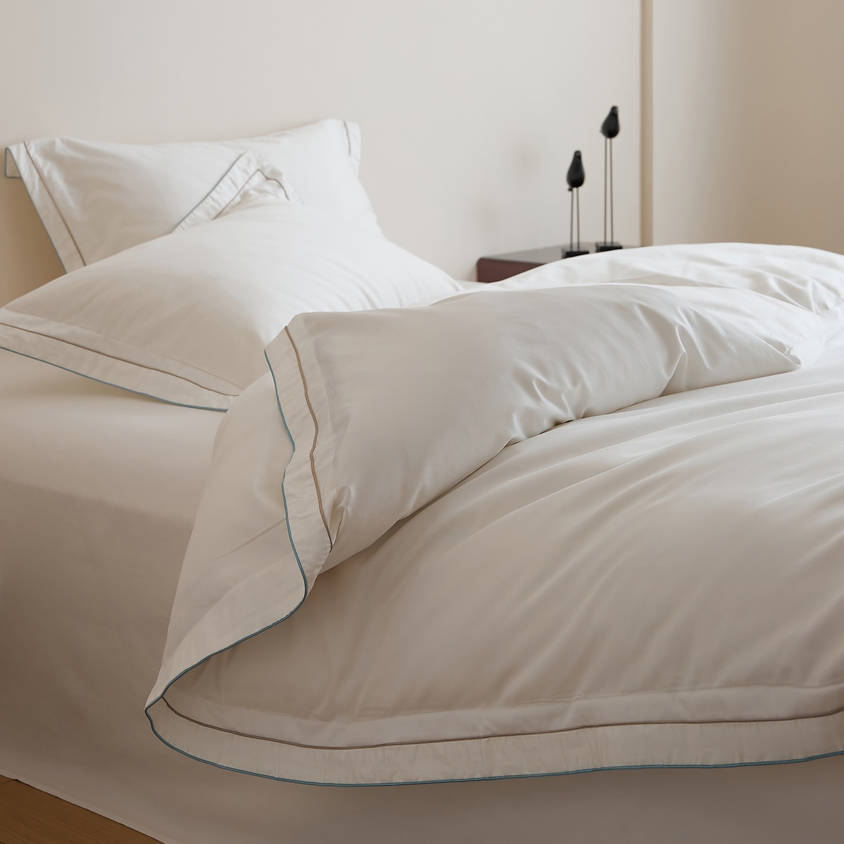 EH家居 2025新款秋冬长绒棉全棉纯棉四件套-云锦 云锦-云白