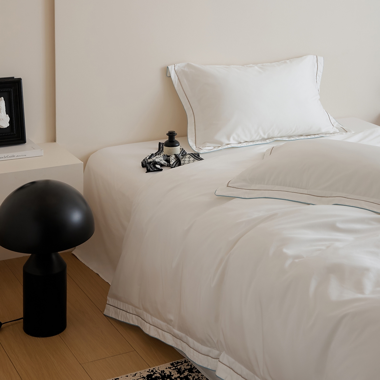 91家纺网 家纺一手货源 找家纺 EH家居 2025新款秋冬长绒棉全棉纯棉四件套-云锦 云锦-云白