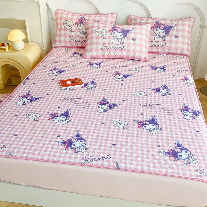 91家纺网 家纺一手货源 找家纺 （总）一电 2025新款牛奶丝凉席床笠可水洗凉感丝凉席学生宿舍单人裸睡空调席-系列一