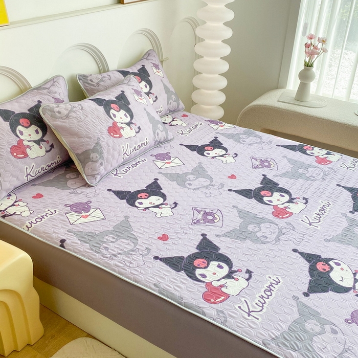 91家纺网 家纺一手货源 找家纺 （总）一电 2025新款牛奶丝凉席床笠可水洗凉感丝凉席学生宿舍单人裸睡空调席-系列一