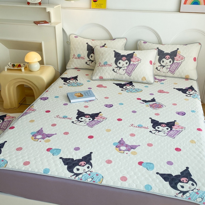 91家纺网 家纺一手货源 找家纺 （总）一电 2025新款牛奶丝凉席床笠可水洗凉感丝凉席学生宿舍单人裸睡空调席-系列一