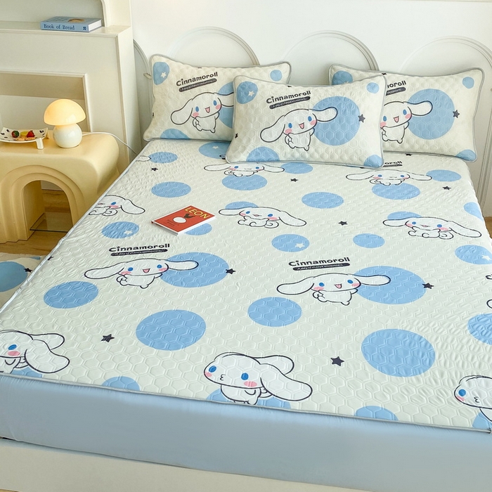 91家纺网 家纺一手货源 找家纺 （总）一电 2025新款牛奶丝凉席床笠可水洗凉感丝凉席学生宿舍单人裸睡空调席-系列一