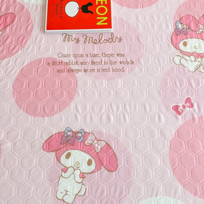 91家纺网 家纺一手货源 找家纺 一电 2025新款牛奶丝凉席床笠可水洗凉感丝凉席学生宿舍单人裸睡空调席-系列一 圈圈美乐蒂