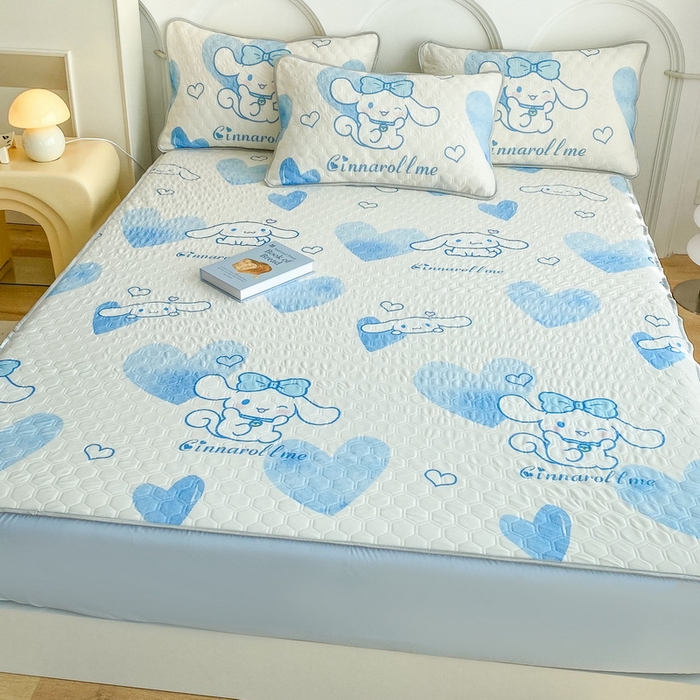 91家纺网 家纺一手货源 找家纺 （总）一电 2025新款牛奶丝凉席床笠可水洗凉感丝凉席学生宿舍单人裸睡空调席-系列一