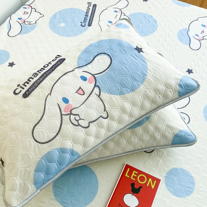 91家纺网 家纺一手货源 找家纺 一电 2025新款牛奶丝凉席床笠可水洗凉感丝凉席学生宿舍单人裸睡空调席-系列一 圈圈玉桂狗