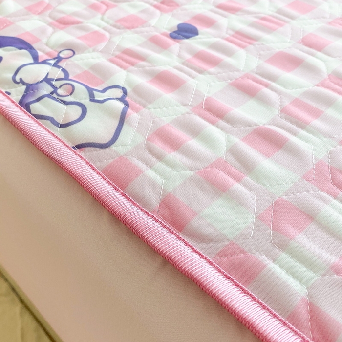 91家纺网 家纺一手货源 找家纺 一电 2025新款牛奶丝凉席床笠可水洗凉感丝凉席学生宿舍单人裸睡空调席-系列一 欢乐库洛米