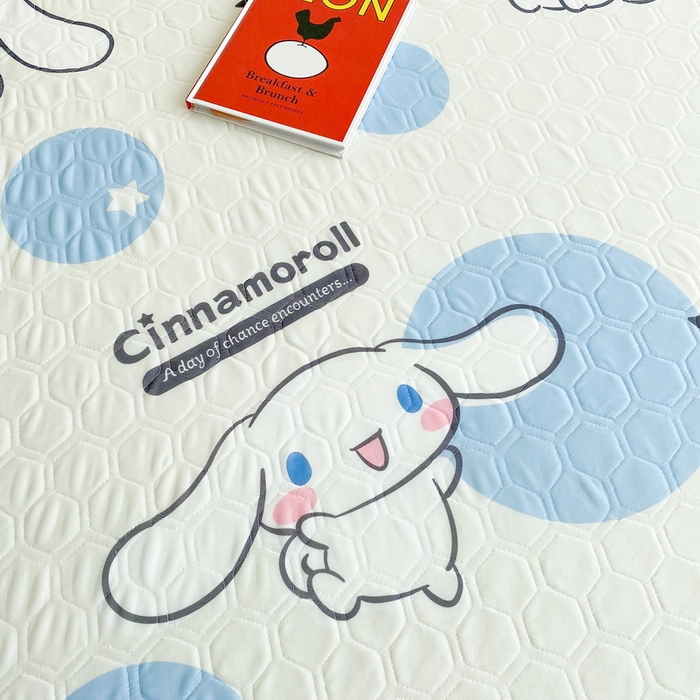 91家纺网 家纺一手货源 找家纺 一电 2025新款牛奶丝凉席床笠可水洗凉感丝凉席学生宿舍单人裸睡空调席-系列一 圈圈玉桂狗