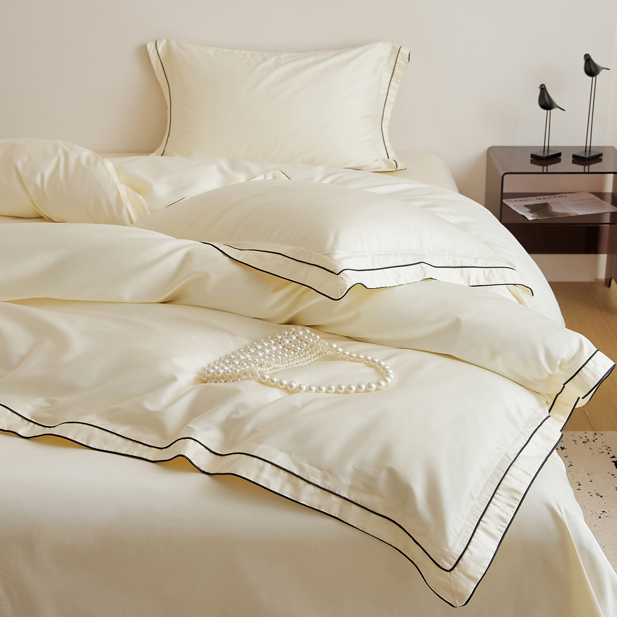 91家纺网 家纺一手货源 找家纺 EH家居 2025新款秋冬长绒棉全棉纯棉四件套-云锦 云锦-珍珠