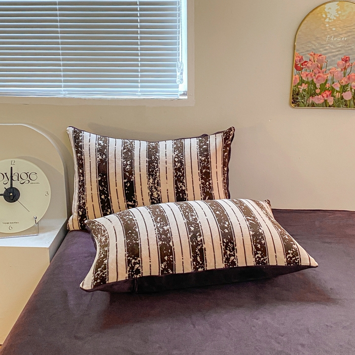 91家纺网 家纺一手货源 找家纺 斯卡诺家纺 2025小清新加厚高克重牛奶绒四件套网红直播爆款 泥点子母