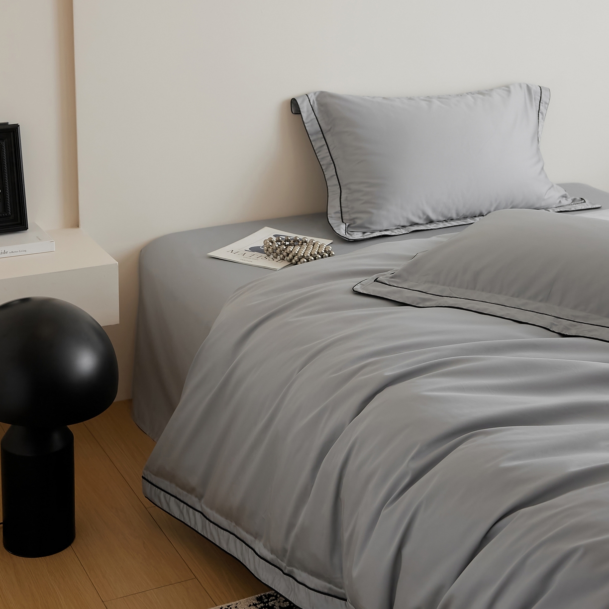 91家纺网 家纺一手货源 找家纺 EH家居 2025新款秋冬长绒棉全棉纯棉四件套-云锦 云锦-青石灰