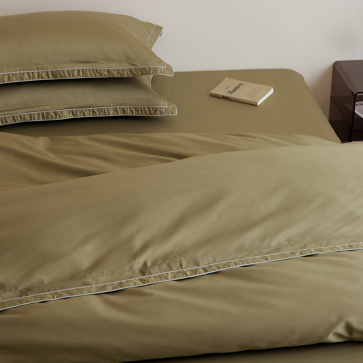 91家纺网 家纺一手货源 找家纺 EH家居 2025新款秋冬长绒棉全棉纯棉四件套-云锦 云锦-橄榄绿