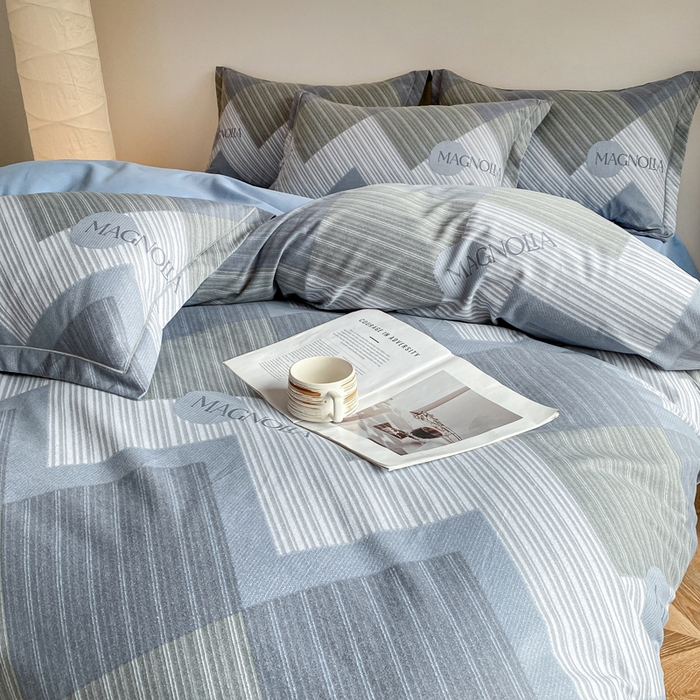 91家纺网 家纺一手货源 找家纺 大吉 2025新款加厚活性喷气磨毛棉四件套被套床单床笠学生单人三件套 奥斯丁