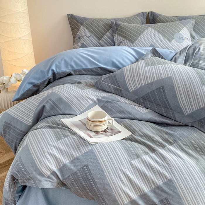 91家纺网 家纺一手货源 找家纺 大吉 2025新款加厚活性喷气磨毛棉四件套被套床单床笠学生单人三件套 奥斯丁