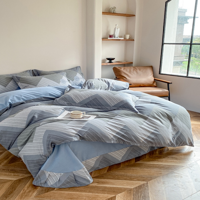 91家纺网 家纺一手货源 找家纺 大吉 2025新款加厚活性喷气磨毛棉四件套被套床单床笠学生单人三件套 奥斯丁