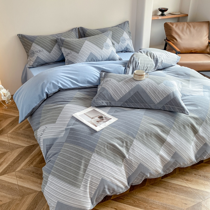 91家纺网 家纺一手货源 找家纺 大吉 2025新款加厚活性喷气磨毛棉四件套被套床单床笠学生单人三件套 奥斯丁