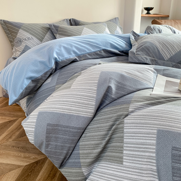 91家纺网 家纺一手货源 找家纺 大吉 2025新款加厚活性喷气磨毛棉四件套被套床单床笠学生单人三件套 奥斯丁