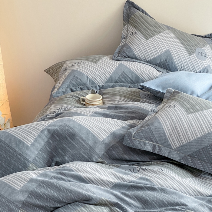 91家纺网 家纺一手货源 找家纺 大吉 2025新款加厚活性喷气磨毛棉四件套被套床单床笠学生单人三件套 奥斯丁