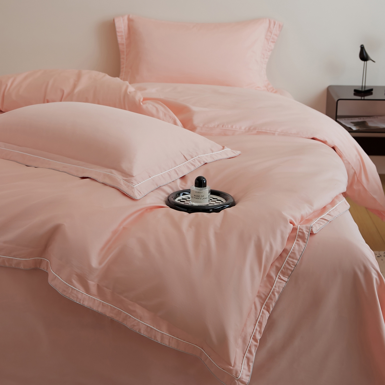 91家纺网 家纺一手货源 找家纺 EH家居 2025新款秋冬长绒棉全棉纯棉四件套-云锦 云锦-水粉色